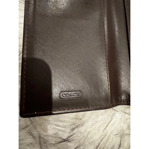 Women's Coach Brown & Beige Signature Canvas Wallet One Size - Picture 10 of 11